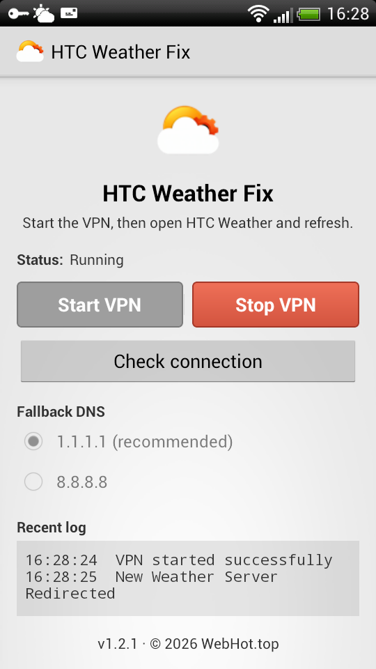 Giao diện HTC Weather Fix